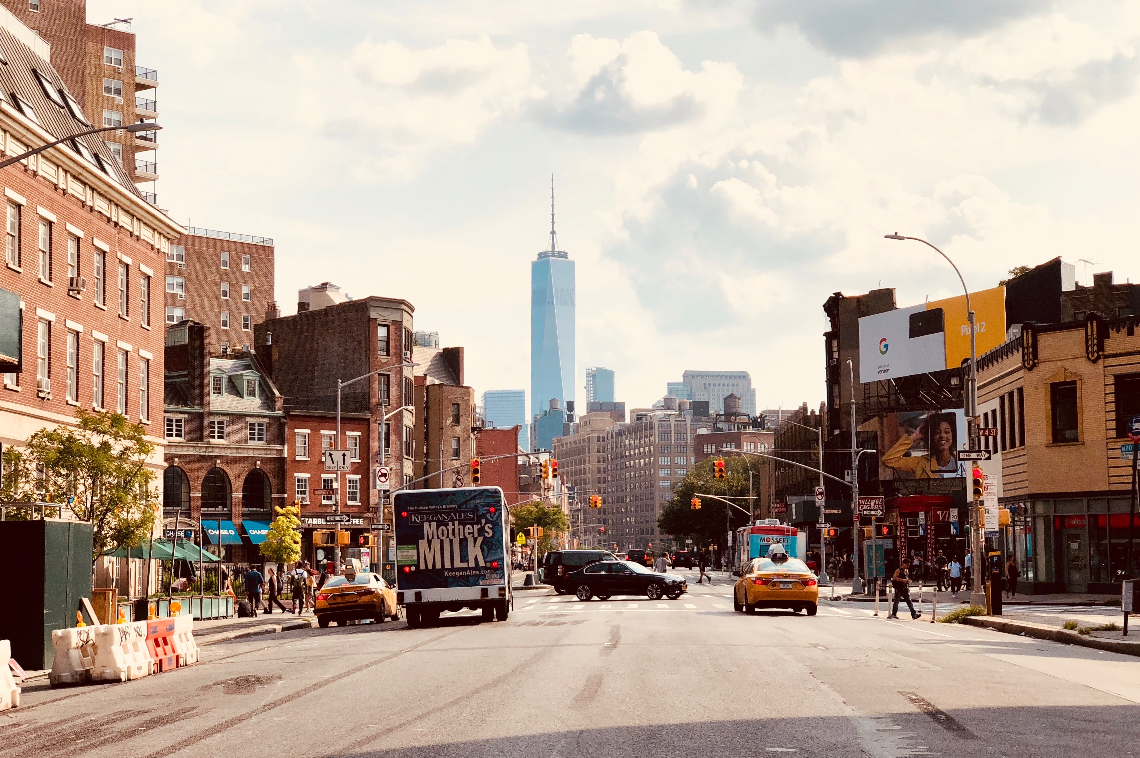 Street scene in West Village, New York.