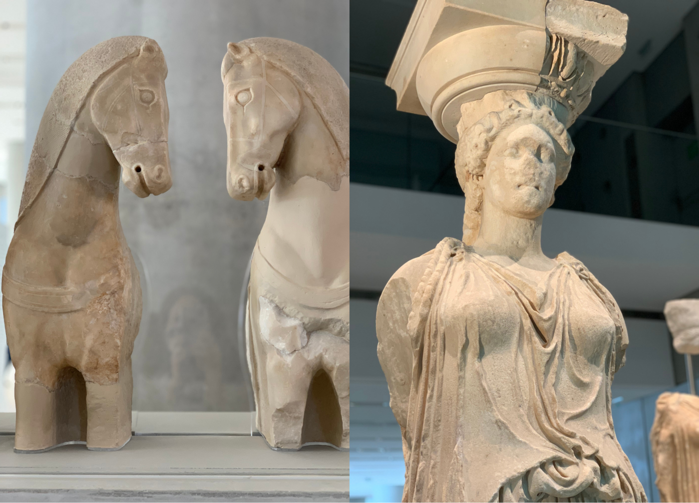 Exhibits at the Acropolis Museum.